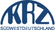 Ein Logo mit dem Text "KRZ Südwestdeutschland" in blauer Schrift.